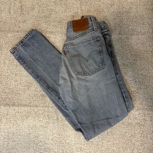 Levi’s Light Blue Denim, Skinny Straight Leg